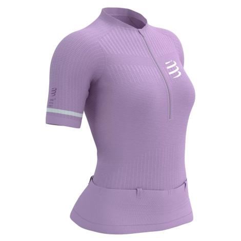 Compressport Trail Postural SS Top W Lupine/White Běžecké tričko s krátkým rukávem