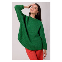 Bewear Dámský klasický svetr Elyamour BK105 smaragdová Zelená
