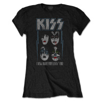 RockOff Kiss Dámské bavlněné tričko: Made For Lovin' You - černé