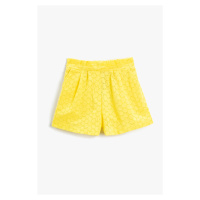 Koton Embroidered Shorts with Elastic Waist.