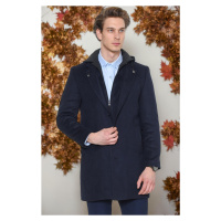 PLT8376 DEWBERRY MEN'S COAT-DARK NAVY BLUE