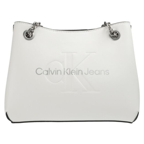 Calvin Klein SCULPTED SHOULDER BAG24 MONO Dámská kabelka, bílá, velikost