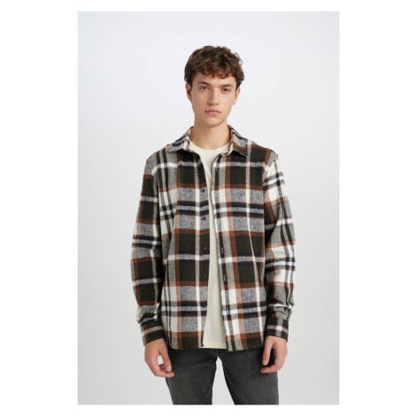 DEFACTO Regular Fit Plaid Lumberjack Flannel Long Sleeve Shirt