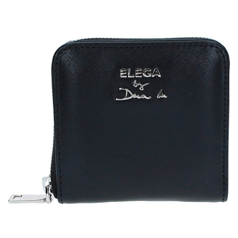 ELEGA by Dana M Malá zipová peněženka Contrast černá saffiano/stříbro