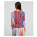 Svetr karl lagerfeld multicolor striped sweater různobarevná