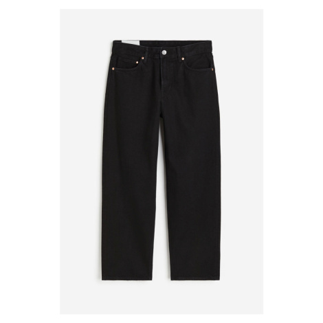 H & M - Loose Jeans - černá H&M