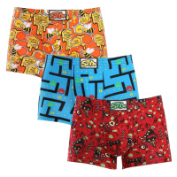 Styx 3PACK pánské boxerky art klasická guma vícebarevné M