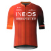 GOBIK Cyklistický dres s krátkým rukávem - REACTIVE INEOS GRENADIERS 2024 - červená/oranžová