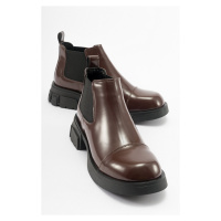 LuviShoes CAFUNE Brown Patent Leather Women's Boots
