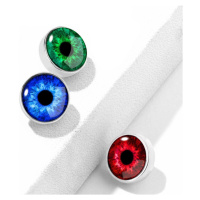Náhradní díl do implantátu z chirurgické oceli, barevné oko, stříbrná barva, 1,6 mm - Barva: Zel