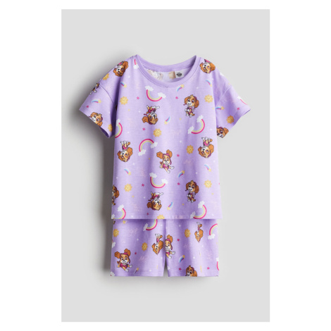 H & M - Žerzejové pyžamo's potiskem - fialová H&M