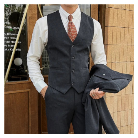 Obleková pánská vest na knoflíky JFC FASHION