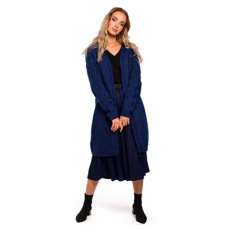 Made Of Emotion Woman's Cardigan M469 Navy Blue