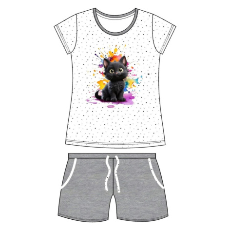 DÍVČÍ DĚTSKÉ PYŽAMO KR 245/109 ČERNÁ KOČKA Cornette