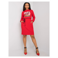 Červené bavlněné šaty od Lareen