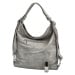 Stylový dámský koženkový kabelko-batoh Stafania, stříbrný