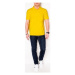 Ombre Pánské basic polo tričko Sheer žluté Žlutá