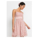 Bonprix BODYFLIRT krajkové šaty na ramínka Barva: Růžová, Mezinárodní