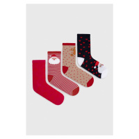 Ponožky Vero Moda 4-pack dámské, růžová barva