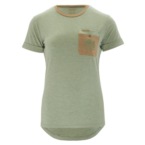 Dámské funkční tričko Silvini Calvisia zelená/oranžová