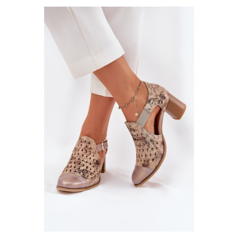 Dámské kožené prolamované boty Maciejka 04962-04