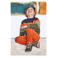 Dětské kalhoty Mayoral oranžová barva, hladké