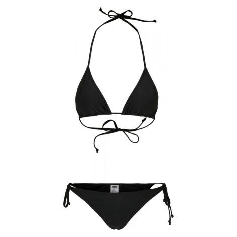 Černé dámské plavky Urban Classics Recycled Triangle Bikini