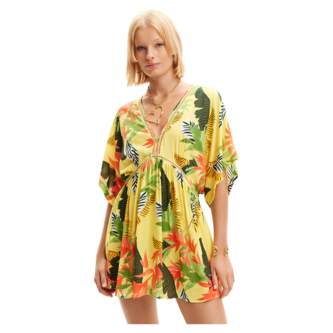 Desigual Dámské plážové šaty Swim Top Tropical 24SWMW238009