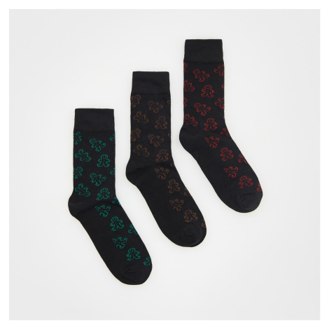 Reserved - Sada 3 párů ponožek - Černý