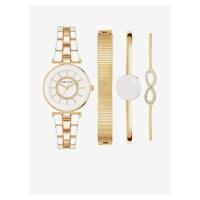 Dárková sada hodinek a náramků ve zlaté barvě Anne Klein