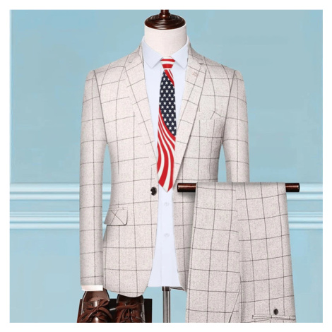 Kancelářský pánský oblek business manager vzorovaný