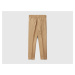 Benetton, Cropped Trousers In 100% Linen