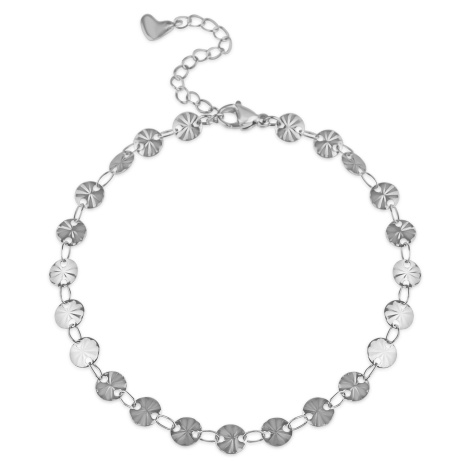 Ocelový náramek na nohu spojená kolečka - Meucci DA011