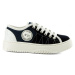 Tenisky no21 contrasting printed logo mix materials lace-up low sneakers bílá