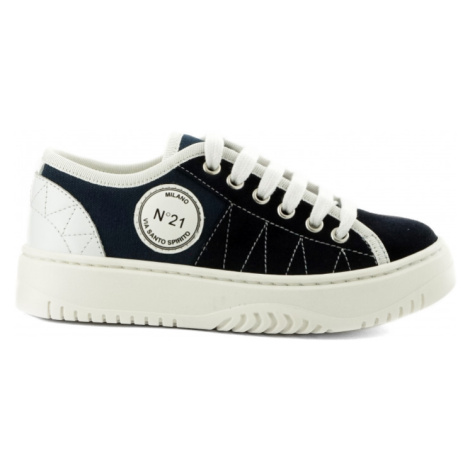 Tenisky no21 contrasting printed logo mix materials lace-up low sneakers bílá N°21