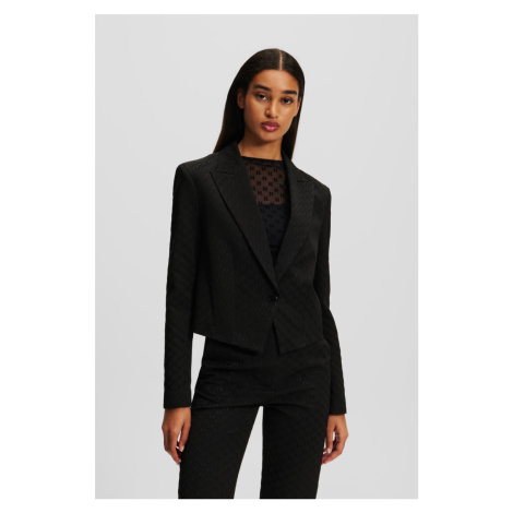 Blejzr karl lagerfeld monogram suit blazer black