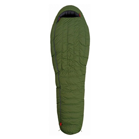 Péřový spací pytel WARMPEACE Horizont 1400 - 180cm Riffle green/black Levý zip