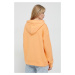 Mikina Roxy dámská, oranžová barva, s kapucí, s potiskem