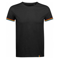 Sol's Pánské tričko Rainbow s kontrastními lemy na rukávech