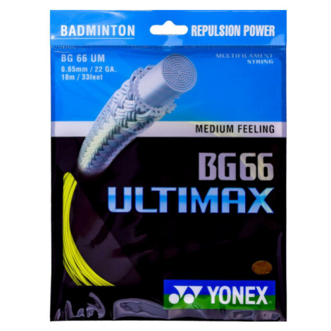 Yonex BG 66 ULTIMAX Badmintonový výplet, žlutá, velikost