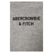 Dětská mikina Abercrombie & Fitch šedá barva, s kapucí, s potiskem