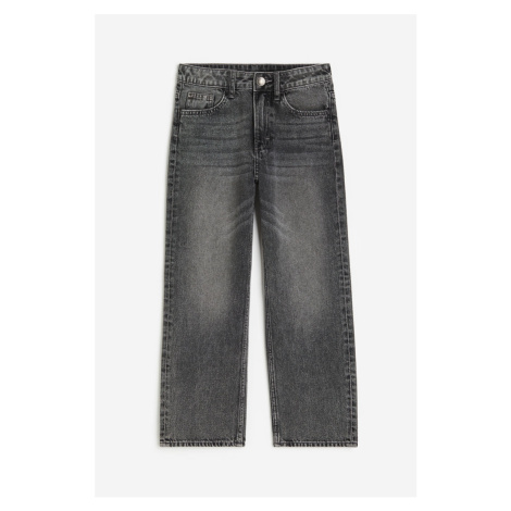 H & M - Loose Fit Jeans - šedá H&M