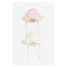 H & M - Bavlněný letní klobouček 2 kusy - růžová