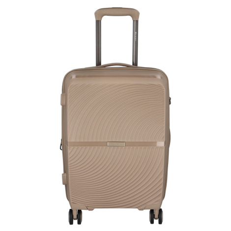 Cestovní plastový kufr Darex velikosti S, béžový Ormi