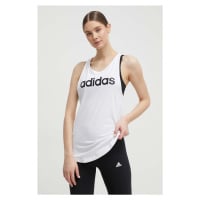 Bavlněný top adidas GL0567 bílá barva, GL0567