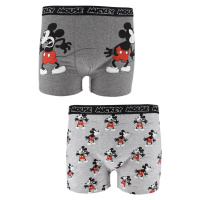 ŠEDÉ PÁNSKÉ BOXERKY MICKEY MOUSE - 2 KS Šedá