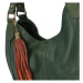 Stylová velká koženková dámská kabelka Erica,  zelená