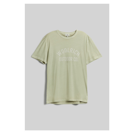 Tričko woolrich light garment dyed t-shirt zelená