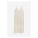 H & M - Šaty slip dress's krajkou - hnědá