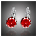 Sisi Jewelry Náušnice Swarovski Elements Bernadette Light Garnet E4002 Červená